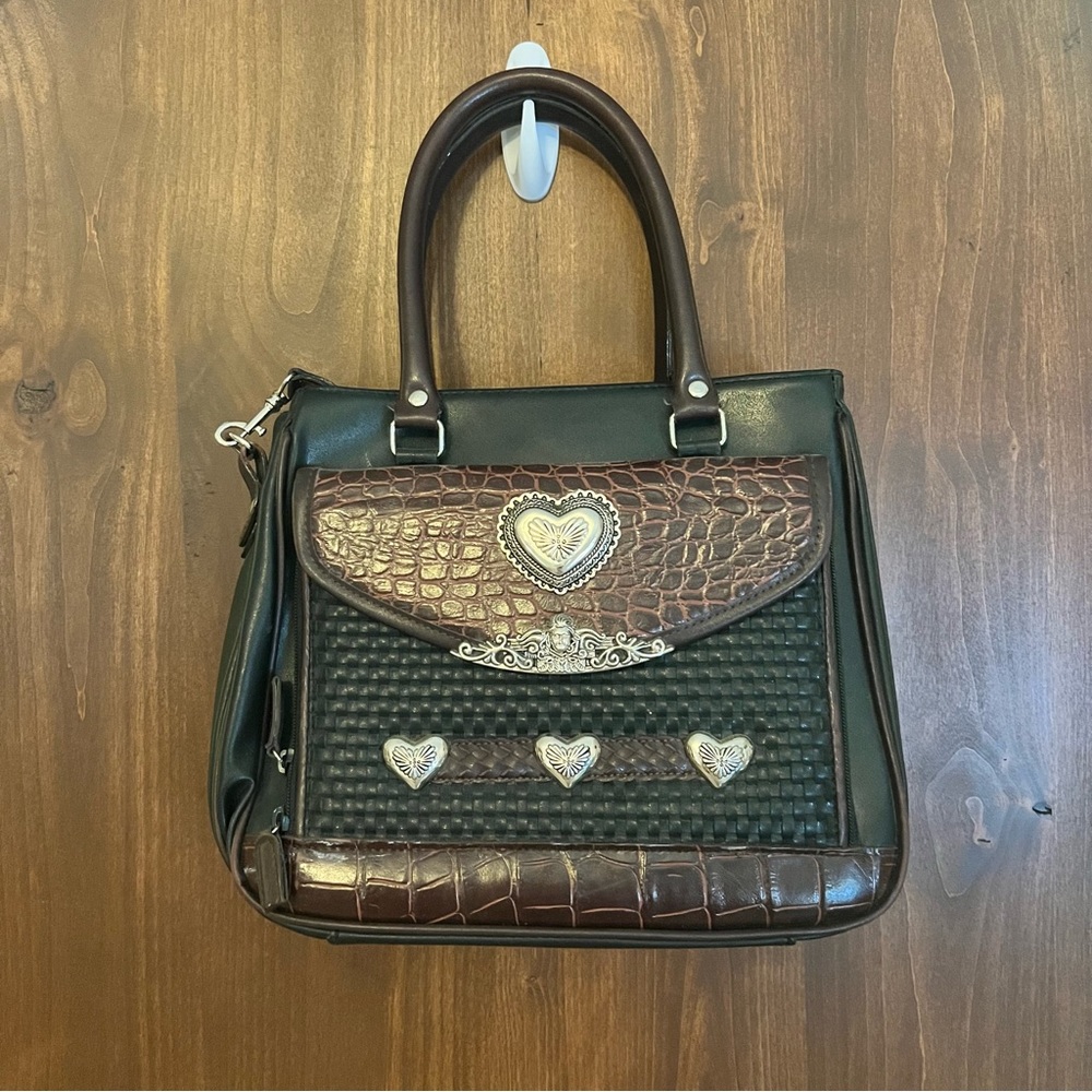 Brighton Crossbody Bag - Silver Heart Detailing
